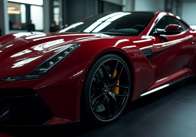 Esempio di auto sportiva lucidata